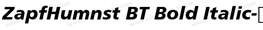 ZapfHumnst BT Bold Italic字体转换